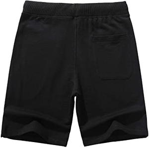 Short en polaire de couleur noire sur mesure pour hommes, short en polaire respirant à séchage rapide, short en polaire pour hommes avec logo et taille personnalisés - Product Image 2
