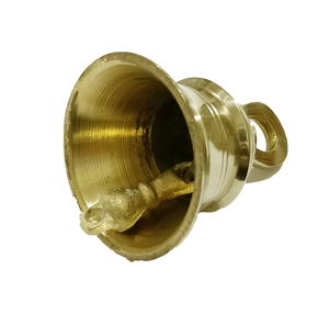 Deep Sound Brass Temple Bell Ghanta Melodica Type Pooja Bell for Pooja Room <b>Mandir</b> Home Decor Religious Item - Product Image 2