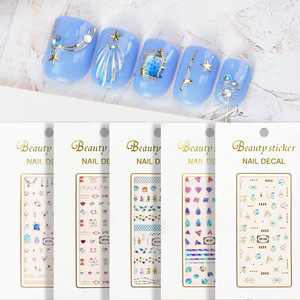 Adesivi 3D per Unghie con Strass - Decorazioni Autoadesive Fai-da-Te per Unghie Francesi Natalizie - Accessori Non Tossici per Decorazione e Design delle Unghie - Product Image 1