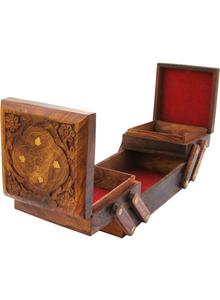 Ornements classiques traditionnels boîte de rangement de bijoux faite à la main personnalisée boîte à bijoux décorative boîte à bijoux de mariage à la maison - Product Image 4