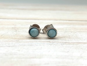 Pendientes de Plata de Ley 925 con Baño de Oro y Piedra Preciosa Larimar, Modernos, Hechos a Mano, Regalo para Mujer, Certificados, para Bodas y Fiestas - Product Image 2