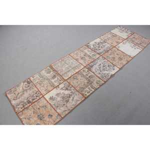 Alfombra Turca Vintage, Alfombra de 2,3x7,8 pies, Alfombra Marrón Ombré - Product Image 4