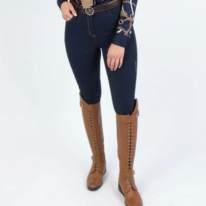 กางเกงขี่ม้าของผู้หญิงผ้ายีนส์แบบเต็มตัวจับที่นั่งแบบสปอร์ต - Product Image 1
