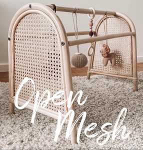 อุปกรณ์หวายสำหรับเล่นยิมโครงไม้ไผ่เปลเด็ก,ของตกแต่งห้องยิมเล่นหวายธรรมชาติสำหรับแขวนของเล่นเนอสเซอรี่ - Product Image 5