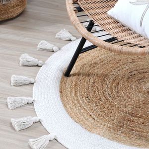 Tapis élégants en jacinthe d'eau fabriqués à la main pour des cuisines fonctionnelles et des salons spacieux durables et naturels - Product Image 3