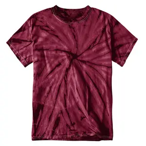 Cyclone Tie Dye Tees - Youth - Maroon Transpirable Tie Dye impresión Custom New Unisex Streetwear Tee
