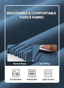 Sweat-shirt à capuche et pantalon deux pièces sur mesure, grande taille, écologique, séchage rapide, 100% coton, couleur unie, vêtements décontractés pour hommes - Product Image 5