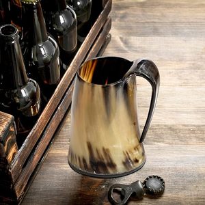 Personalizar tamaño vikingo beber cuerno taza vikingo tazas natural búfalo beber cuerno cerveza beber cuerno original a precio barato - Product Image 5