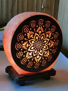 Dreamcatcher Himalayan pink Salt with <b>Dimmer</b> Cord and Bulb - Product Image 3