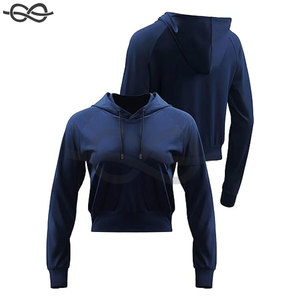 Sudadera con capucha de manga larga para entrenamiento de mujer con estilo, Top corto ligero para correr, Fitness, Yoga, ropa deportiva diaria - Product Image 4