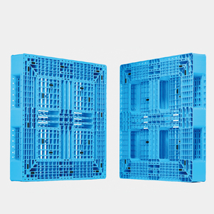 Fabricant de palettes en plastique industrielles 48x40 de renfort en acier empilable Euro en PE-HD à usage intensif pour le stockage en entrepôt - Product Image 2