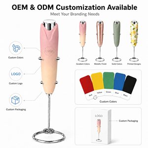 Mousseur à lait électrique portable à motif floral et fruité personnalisé par transfert d'eau, OEM ODM - Product Image 5