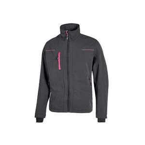 Chaqueta de tela de seguridad reflectante de color gris fucsia para mujer de Pluton, para mujer, de color gris, con diseño de tela - Product Image 1