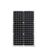 Panneau solaire monocristallin mini personnalisable 10W 20W 50W 100W, module PV 12V 18V 24V pour éclairage solaire LED, caméra
