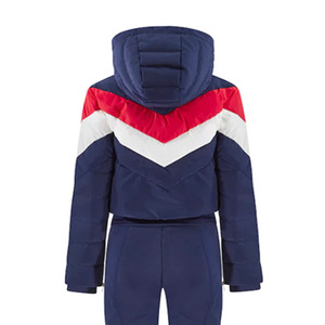 Combinaison de ski imperméable, veste de snowboard, veste de ski à capuche, veste zippée, vêtements de neige, noir/vestes de ski pour femmes, couleur unie, polyester - Product Image 5