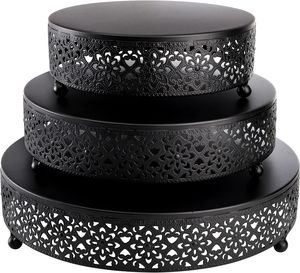 Juego de soporte de pastel de Metal redondo de gran oferta, plato de exhibición de dulces de pastelería para postres, magdalenas para bodas, eventos, cumpleaños a precio al por mayor - Product Image 6