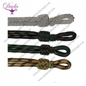 Correa de cordón de barbilla dorada trenzada - Product Image 6