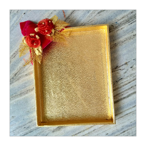 Décoration de table à la maison plateau de service en métal mignon plateau de service avec couleur argent à vendre plateau de service en acier inoxydable avec vernis - Product Image 2