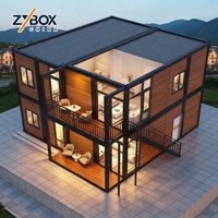 Maison conteneur modulaire préfabriquée extensible à deux étages 20ft 40ft Villa Imperméable avec escalier et toit plat 2026-2027 Vente chaude Chine