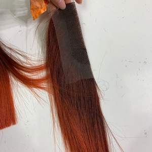 Peluca de pelo vietnamita de alta calidad, recta, Ombre, Color naranja, 100% sin procesar, sin enredos, sin desprendimiento, a buen precio - Product Image 6