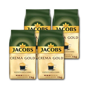 CREMA Gold Expertenrostung Jacobs Granos de café 1 Kilo Premium Tostado Mezcla aromática Suave Crema Espresso Sabor Café en grano entero - Product Image 1