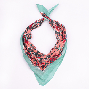 Multi-Purpose Floral Cotton Printed Square <b>Bandana</b> <b>Scarf</b> Unisex <b>Head</b> Wrap Neckerchief Face Protection Outdoor Sports Breathable - Product Image 1