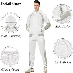 Chándal con capucha para hombre, chándal de invierno OEM personalizado, ropa de entrenamiento para correr transpirable ecológica de secado rápido - Product Image 5