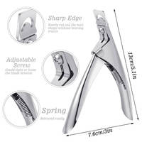 Finition miroir de coupe-pointe d'ongle de qualité chirurgicale pour l'art des ongles artificiels Coupe-ongles en acrylique en forme de U