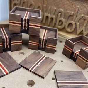 Nouveau design traditionnel sous-verre en bois forme carrée sous-verre à thé pour la cuisine à domicile et les tapis et tampons de table - Product Image 2