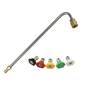 CLAUTOOL Pistolet à eau pour lave-auto en acier inoxydable à haute pression avec extension <span class=keywords><strong>de</strong></span> baguette <span class=keywords><strong>de</strong></span> remplacement 5 embouts <span class=keywords><strong>de</strong></span> buse - Product Image 5