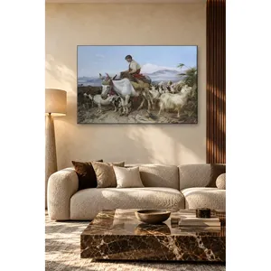 Fida Richard Ansdell Retour à la maison avec le bétail de chèvres, impression sur toile - Product Image 4