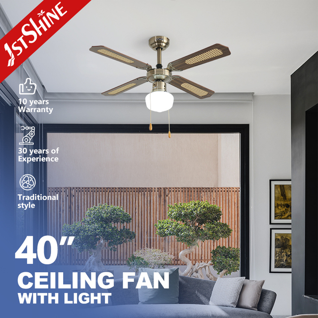 1stshine 40 Inches Quality Assurance Wholesale Premium High Performance Luxury Style Elegant Ceiling Fan With Led Light