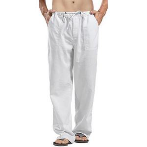 Nouveaux pantalons en coton et lin pour hommes, pantalon en lin uni respirant pour homme, vêtements de sport de rue, S-3XL-5XL, printemps, hommes - Product Image 6
