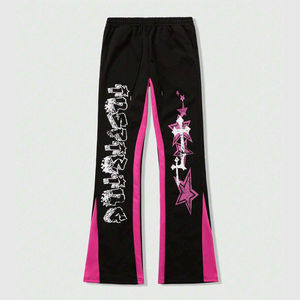 Pantalons de survêtement larges à jambes larges pour hommes, en Oxford lourd, imprimés sur toute la surface, style streetwear décontracté - Product Image 1