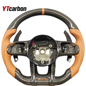 Volant en cuir et fibre de carbone rouge YTcarbon pour G-Class G Wagon A45 <span class=keywords><strong>AMG</strong></span> <span class=keywords><strong>AMG</strong></span> GT <span class=keywords><strong>63</strong></span> G63 <span class=keywords><strong>AMG</strong></span> G500 G550 W202 W202 - Product Image 2
