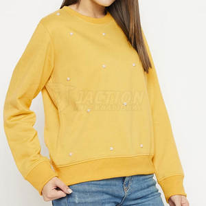 Sudadera con cuello redondo para mujer, jersey con logotipo personalizado, sudadera con estampado personalizado para mujer a la venta - Product Image 2