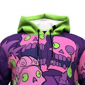 Pull à capuche d'hiver pour hommes imprimé sur mesure Tissu polaire en polyester/coton vierge multi-styles Approvisionnement en gros - Product Image 3