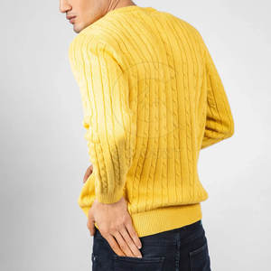 Suéteres informales de punto ajustados para hombre, suéter de cuello redondo de invierno transpirable grueso cómodo para hombre - Product Image 6