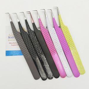 Pinces à épiler professionnelles pour extensions de cils, différentes couleurs, acier inoxydable, pinces solides - Product Image 4