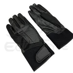 Gants équestres en cuir PU noir antidérapants personnalisables de haute qualité Soft Shell Back Front Dogitak Print pour l'hiver en plein air - Product Image 2