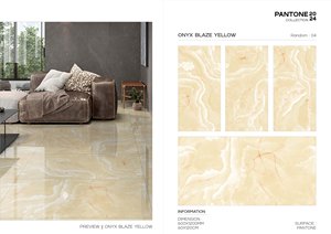 กระเบื้องปูพื้นพอร์ซเลนที่เป็นกรดดิจิตอลขนาด600x1200มม. พื้นผิวมันวาว/สีดำคลาสสิกหรูหรา - Product Image 5