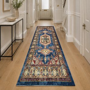 Tapis de salon en chenille antidérapant, imprimé numériquement, lavable en machine, design minimaliste or terre cuite, vente en gros RUGS DEPOT LXDP-0166 - Product Image 5