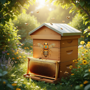 Camiseta Promocional de Apicultura con Diseño de Abeja Reina y Colmena para Niñas - Product Image 3