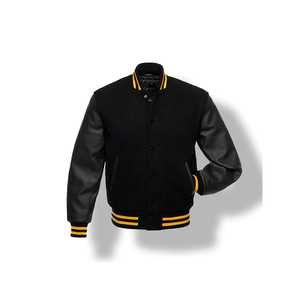 Custom Embroidery Patches Varsity Jacket for Men Wool Sleeves Premium Quality High Street Style for Winter - Product Image 2