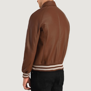 Best Quality Custom Design Coated Stand Collar Winter <b>Varsity</b> <b>Jacket</b> for Men Custom Made Polyester/Cotton with Front Logo - Product Image 5