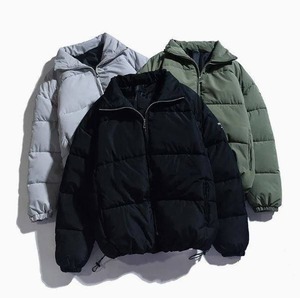 Streetwear Wholesale Casual Soft Shell Jacket Long Sleeve Full <b>Zip</b> Puffer Jacket Breathable Canvas Winter RRI-MJ-03 - Product Image 1