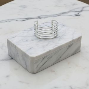 Premium Women Brass <b>Silver</b> Plated Designer <b>Cuff</b> <b>Bracelet</b> with Elegant Custom Engraving Open Bangle Jewelry At Cheap Price - Product Image 5