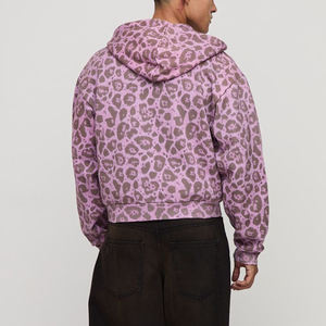 New Arrived 2025 100% Cotton Men's Solid <b>Zipper</b> Oversized Fleece Eco-Friendly Hoodies Custom Embroidered Logo Winter Stonewashed - Product Image 5