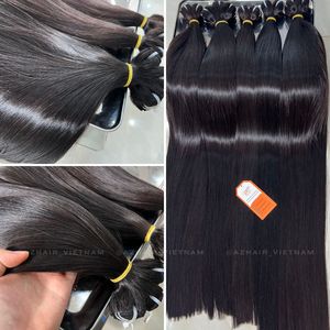 มัดผมตรงสุดๆผมมนุษย์แท้สำหรับต่อผมผมมนุษย์แท้ติดหนังกำพร้าผมเวียดนามมีความหนาเต็ม - Product Image 3