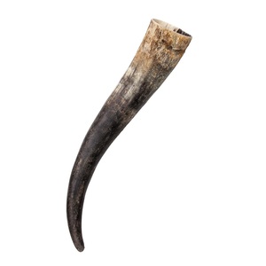 CUERNO VIKING CON SOPORTE DE HIERRO ALIMENTACIÓN Y AGUA BEBER SEGURO TOTAL SIN FUGAS CUERNO NATURAL HECHO A MANO DISPONIBLE - Product Image 2